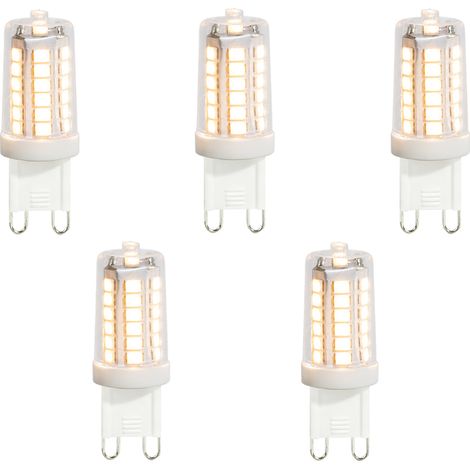 QAZQA Set of 5 G9 LED Bulbs Clear 3.5W 480 lm 3000K (1/5)