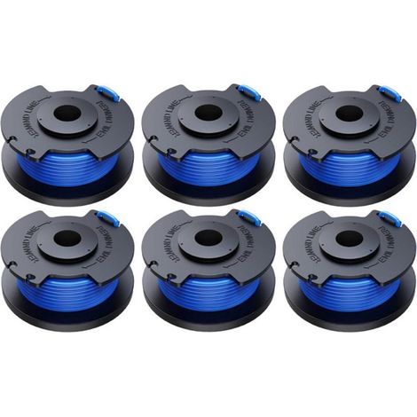 Le set R6+0 Bleu convient aux bobines Ryobi AC14RL3A/capuchons de bobine AC14HCA, bobines de battage d'herbe. (1/5)
