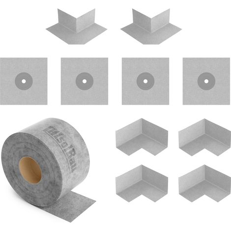 Isolbau Dichtset Bandset Dichtband 50m Dusche Bad Dichtmanschetten Innenecke (1/5)
