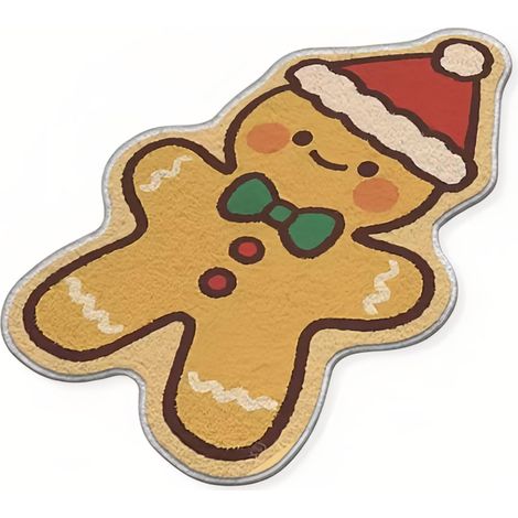 Weihnachtliche Fußmatte, saugfähige und fleckenabweisende Badezimmermatte, pflegeleichte Fußmatte für den Hauseingang (1/2)