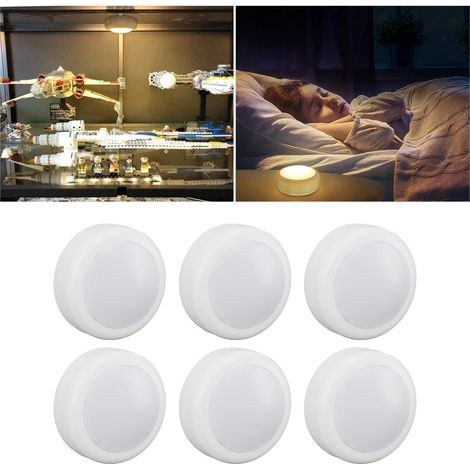 Lampes à pousser alimentées par piles avec télécommande sans fil, veilleuse RVB 13 couleurs pour placards, murs de chambre et dessous de meubles. (1/5)