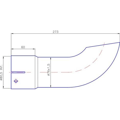 Auslass Endstück ø80mm UNIVERSAL EX901080