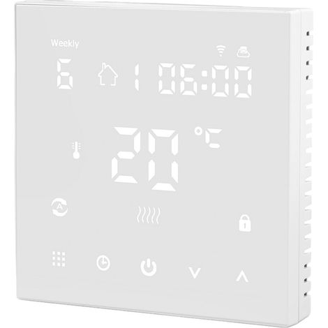 Thermostat Intelligent Écran Tactile WiFi Contrôle par Smartphone Minuterie 90‑240V (1/5)