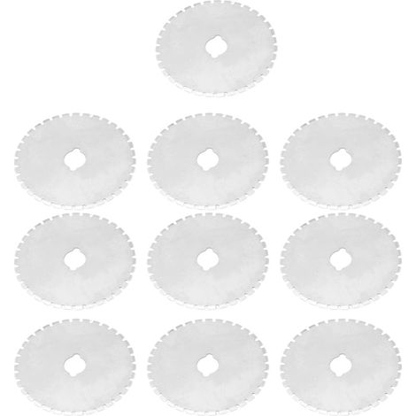 10 Lames de coupe rotatives en acier inoxydable tranchantes pour coupe tissu, cuir et patchwork (1/5)
