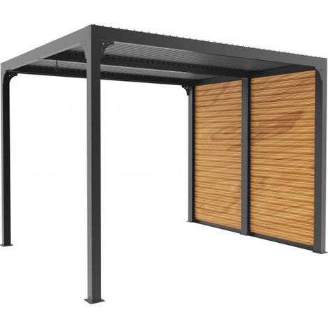 Pérgola bioclimática de aluminio 240x300 gris antracita (1/5)