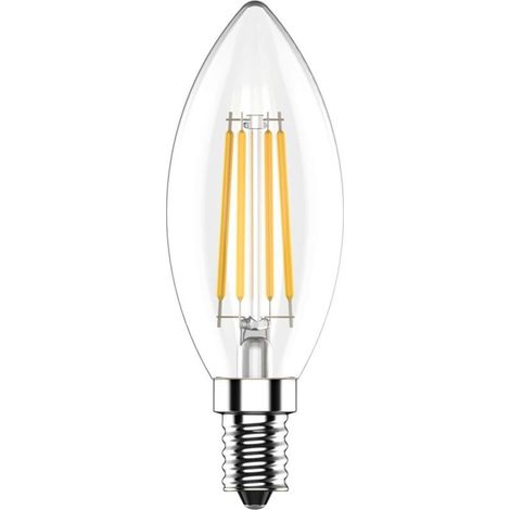 Kerzen-LED-Lampe E14, 4W Entspricht 40W Glühlampe, Warmweiß 2700K, 400LM, CRI 80, 5er-Pack [Energieklasse D] (1/5)