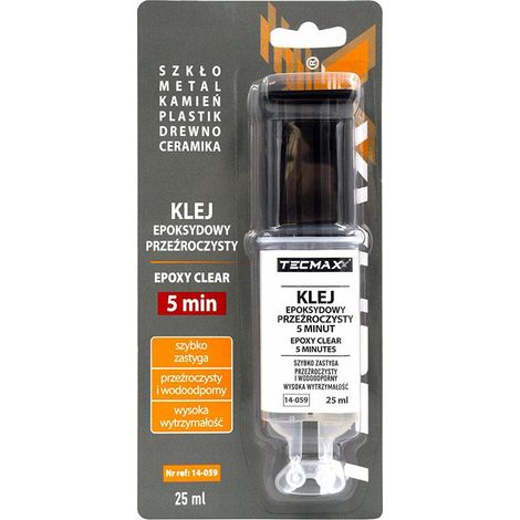 TECMAXX KLEJ EPOKSYDOWY PRZEŹROCZYSTY 5 MINUT - STRZYKAWKA  25ml