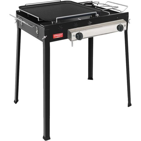 BARBECUE CARRELLATO A GAS 'COMBINATO' cm. 71 x 48 x 69 (L x