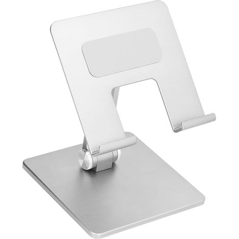 Verstellbarer Handyhalter aus Aluminiumlegierung, wiederverwendbare Tablet-Halterung für Büro, Zuhause, Schlafzimmer, Silber (1/5)
