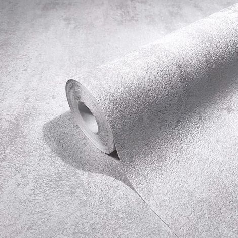 marburg Papier peint gris imitation béton Papier peint béton uni pour salon chambre 50cm x 280cm (1/2)