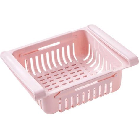Panier de rangement évolutif pour réfrigérateur-Rose (1/2)