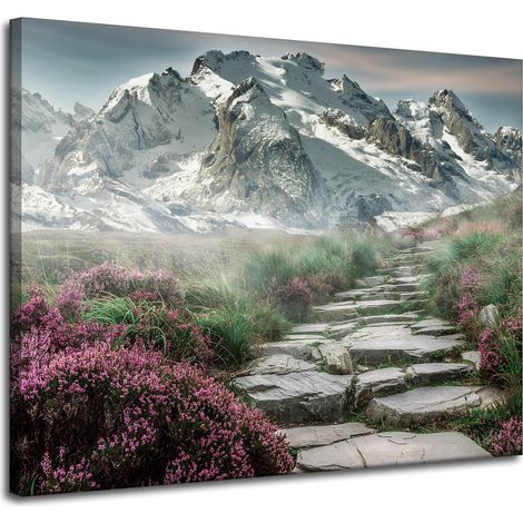 Leinwanddruck Natur Bergheide 100x80