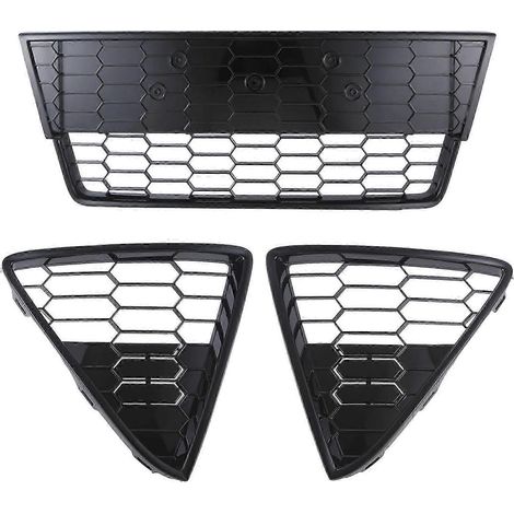 3 grilles de pare-chocs avant inférieures alvéolées pour Ford Focus 2012 2013 2014 EM