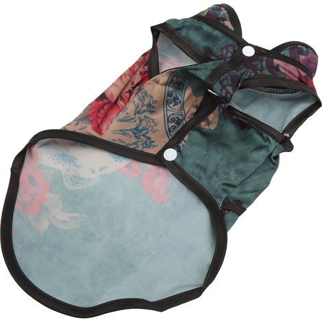 Jupe Cheongsam pour animaux de compagnie, douce et exquise, style rétro pivoine, jupe chinoise pour petits animaux de compagnie lapin chinchilla. (1/5)