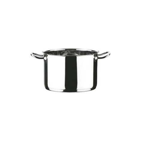 PENTOLA 2 MANICI IN ACCIAIO INOX 18/10  cm.24 lt.8,4