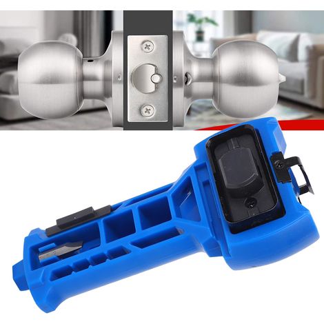 Kit de verrouillage de porte avec outils à mortaiser et à tenon pour verrous de porte carrés ou ronds, kit de montage de porte de 1-3/8 pouce ou 1-3/4 pouce d'épaisseur avec outils de sculpture et de (1/5)