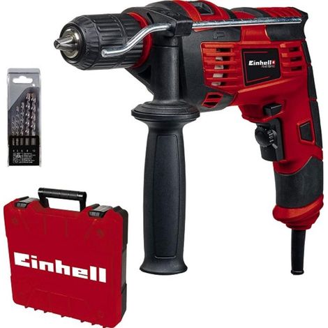 Trapano a Percussione Einhell TC-ID 720/1 E Kit Foratura Legno Muro 5 Punte 720W (1/10)