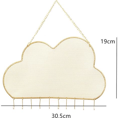Support Boucles D'oreilles Porte Bijoux - Forme De Nuage étagère De Rangement Mural En Métal Organisateur,02 (1/5)