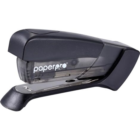Agrafeuse de bureau compacte classique, capacité de 15 feuilles, sans effort, un doigt, agrafage 80% plus facile, noir (1/5)