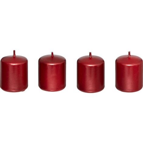 Kerzen Satin, 4 x 4,5 cm, 4er-Set (1/2)