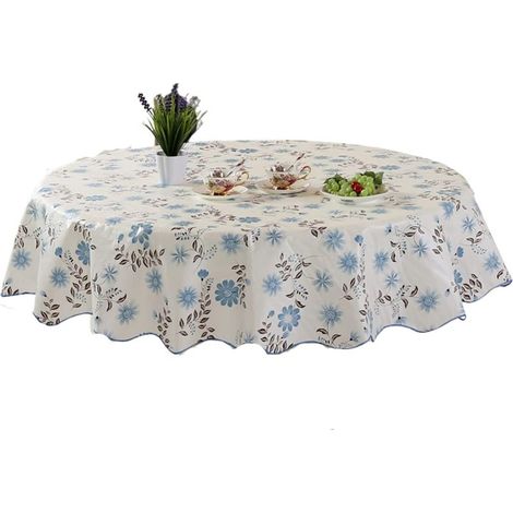 Runde Tischdecke 150 cm für Hotel, Restaurant oder Zuhause, einfarbig, aus Polyester, waschbar, ideal für Hochzeiten. (1/5)