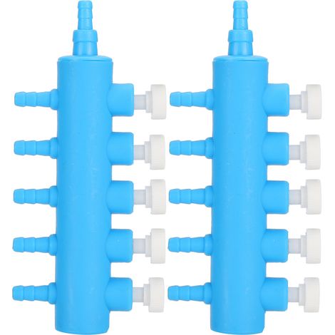 2 Pièces Diviseur d'Air pour Aquarium, Distributeur de Tuyaux à 5 Voies, Accessoire Pompe à Oxygène (1/5)
