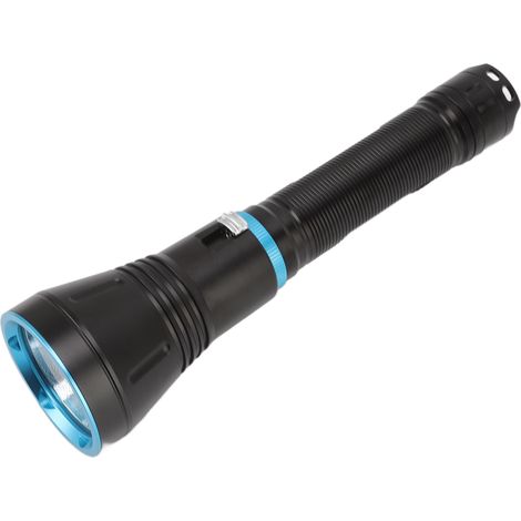 Lampe torche sous-marine professionnelle étanche jusqu'à 150 m, en alliage d'aluminium, idéale pour l'exploration de grottes. (1/5)