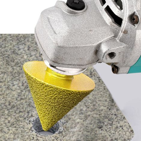 Outil chanfrein diamanté – Fraise biseau arrondi – Perçage, élargissement, chanfrein – Pour carrelage, marbre, granit – Accessoire polissage