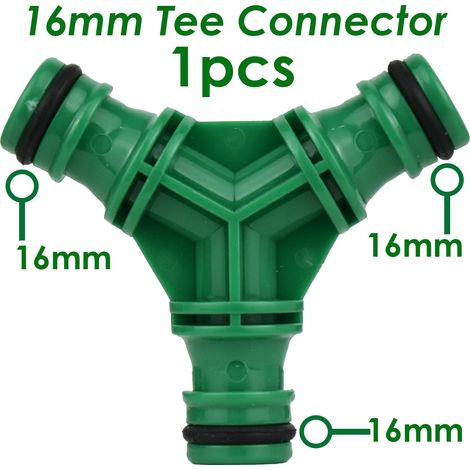 Raccord en T 16 mm pour tuyau d'arrosage, rallonge de tuyau, coupleur, joint de réparation 25-20-16 mm, système d'irrigation (1/5)