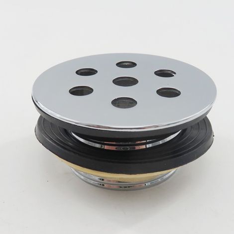 Bonde de baignoire à ressort, bonde de douche à pédale, accessoires de tuyauterie en acier inoxydable à ressort pour panier à fleurs (1/5)