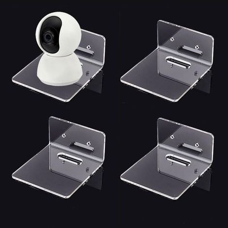 4er-Set Wandregale, schwebende Acrylregale, kleine transparente Regale, selbstklebende Hängeregale mit 8 Klebestreifen und 8 Schrauben für Zuhause und Büro (1/5)