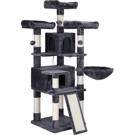 Torre de juegos para gatos XXL 168 cm gris antracita 120003919