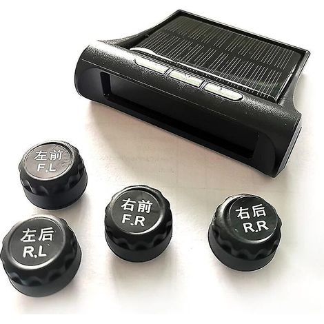 Sistema de monitoreo de presión de neumáticos (TPMS) para autos inteligentes, energía solar, pantalla LCD digital, sistemas de alarma de seguridad para automóviles. (1/5)