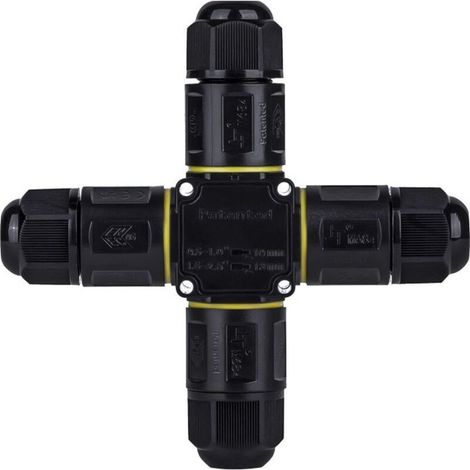 Connecteur de câble étanche IP68 4 voies 2 broches/3 broches/4 broches, pour boîte de jonction externe avec câble ∅6-11 mm, 1 paquet (4 broches) (1/5)