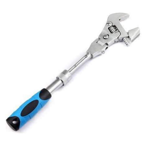 Clé à molette 5 en 1 télescopique – Tête pivotante 180° – Longueur 25,4 cm – Alliage d'acier au chrome-molybdène – Pour fixations difficiles - 5-in-1 (1/5)