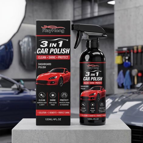 3-in-1 Autopolitur – Reinigt, entfernt Schmutz, reduziert Staub, pflegt und schützt den Fahrzeuginnenraum – 120 ml -- BIEMMEDUE (1/5)