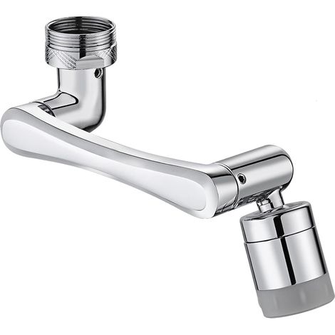 Robinet Pivotant - Embout Double en Cuivre et Silicone - 2 Modes d'Écoulement - Rotation 360° - Filtre Intégré - 1 Pièce