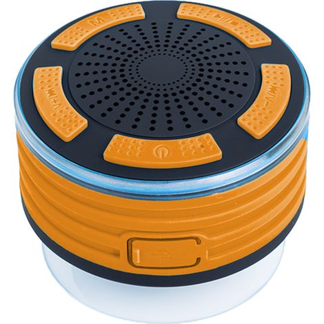 Enceinte Bluetooth Étanche IPX7 - Haut-Parleur Portable pour Douche Piscine Extérieur - 5 W - 5 à 6 h d'autonomie - 8,2 x 6,5 cm - 1 Pièce (1/5)