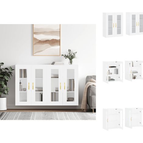 Sideboards - Living Wandschränke 2 Stk. Weiß Holzwerkstoff (1/5)