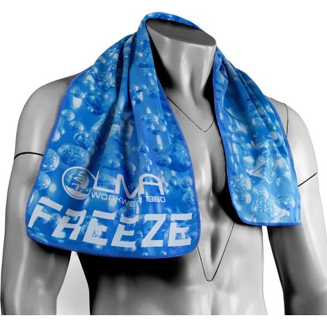 Serviette rafraîchissante freeze imprimée bleue taille unique LMA 99135
