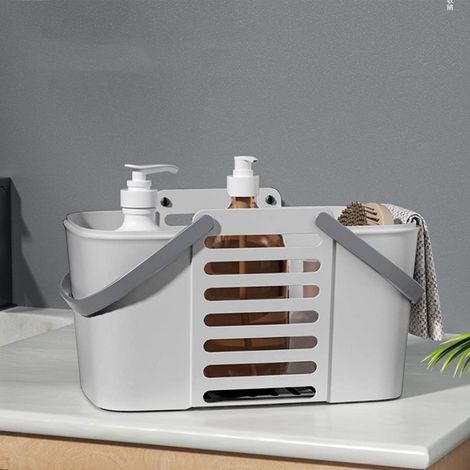 Panier De Rangement En Plastique - 38 X 18 X 16 5 Cm - Pour Salle De Bain Cuisine Bureau - 1 Pièce (1/5)