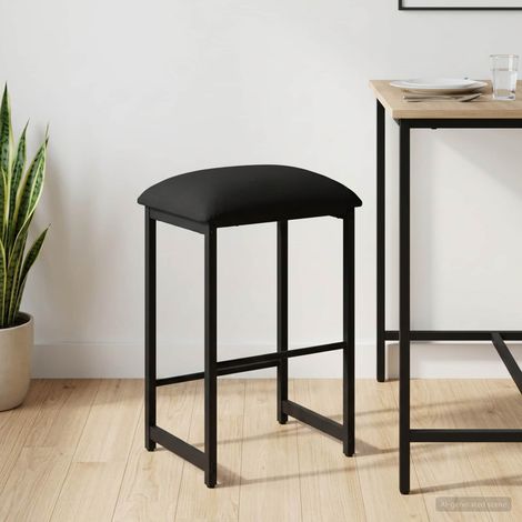 vidaXL Tabouret de bar Noir 40 x 32 x 64 cm Bois d'ingénierie (1/5)