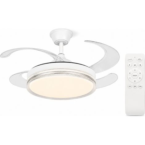 Ventilatore da Soffitto 48” LED 72W con Pale Retrattili (1/5)