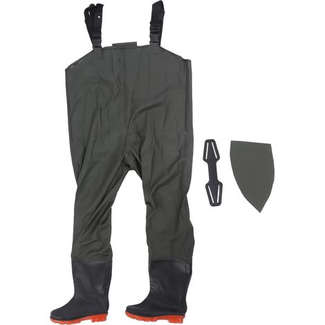 Hip Wader Waterproof Men Wader Fishing Wading Pants with Bootfoot for Water Works Green Size 42 (1/5)