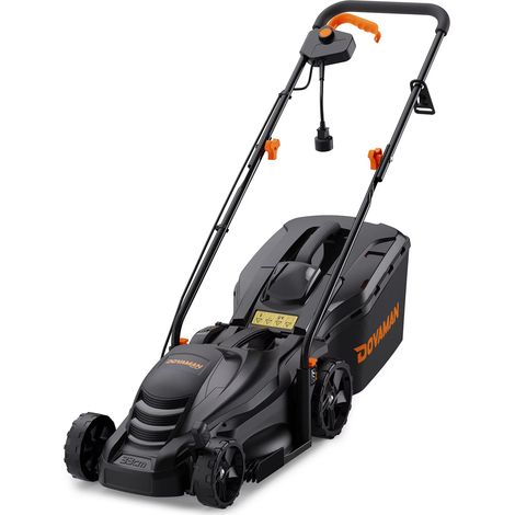 Tondeuse gazon électrique 1300W – Lame acier 33cm, hauteur réglable 25-65mm (5 positions), bac 35L, efficacité ramassage 95%, poignée confort (1/5)