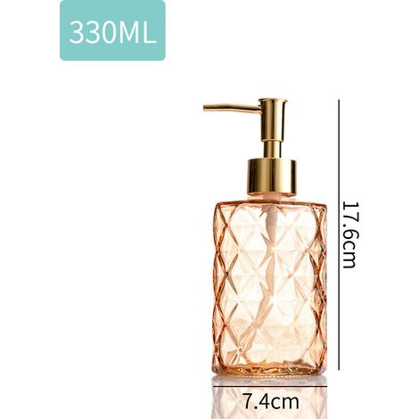 MINKUROW Dispenser Di Sapone Nero 2 Pezzi, Bottiglia Di Lozione Dispenser Di Sapone In Vetro Da 330 Ml, Dispenser Di Liquido Per Piatti Con Pompa, Accessorio Bagno Riutilizzabile Per Lavanderia, Cucin