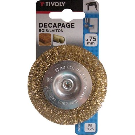 Spazzola Circolare 75mm Ottone Confezione - Tivoly