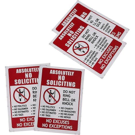 Autocollants « Démarchage interdit » en PVC pour magasin, lot de 12 pièces - Imperméables et polyvalents (1/5)