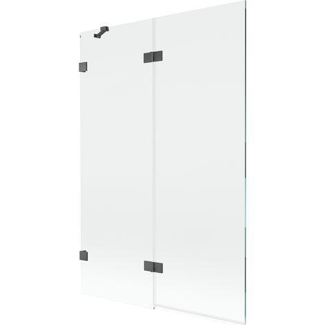 Paroi de douche Mexen Lunar à 2 volets gauche 120 x 150 cm, transparent, gris canon brossé - 897-120-100-66-00-L (1/5)