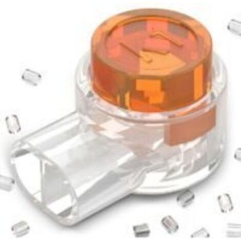 Paquete de 2 terminales Conector de engarzado Terminales de conexión Terminales de conector a prueba de agua Cable Ethernet Cable de cableado telefónico(Oranje) (1/5)